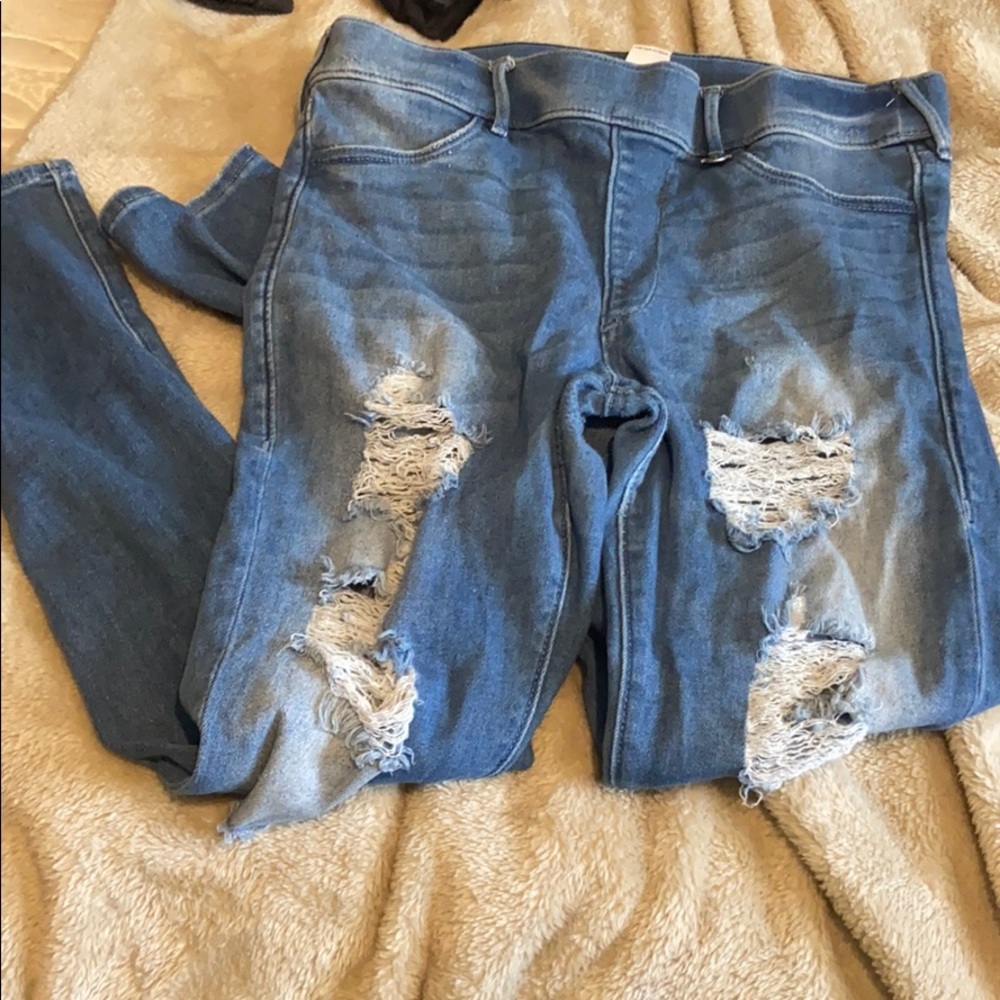 TRUE RELIGION WOMENS LARGE SKINNY STRETCH JEANS